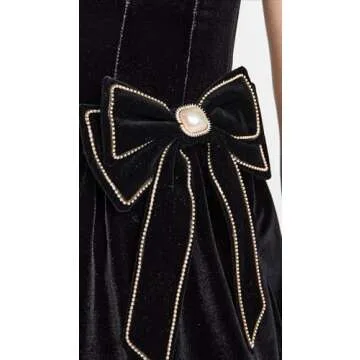 Show Me Your Mumu Women's Ricci Skort Dress, Black Velvet