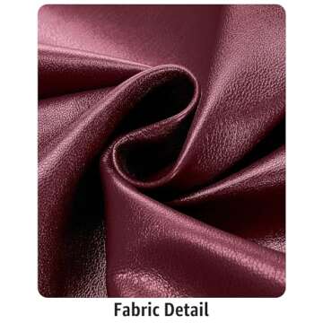 Luvamia Ruby Wine High Waisted Faux Leather Skorts for Women