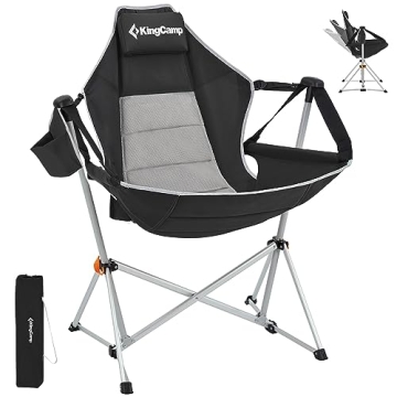 KingCamp Hammock Camping Chair with Adjustable Back Support and Cup Holder