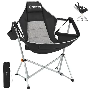 KingCamp Hammock Camping Chair with Adjustable Back Support and Cup Holder