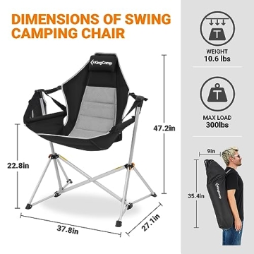 KingCamp Hammock Chair Portable for Camping and Beach