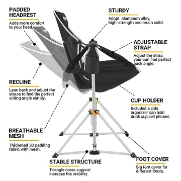 KingCamp Hammock Chair Portable for Camping and Beach