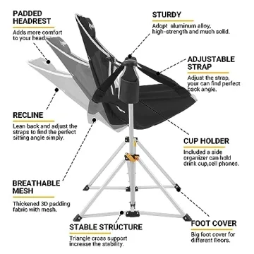 KingCamp Hammock Chair Portable for Camping and Beach