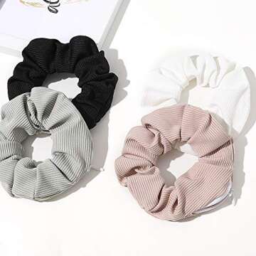 Stylish Pocket Scrunchies with Hidden Zipper for Convenience