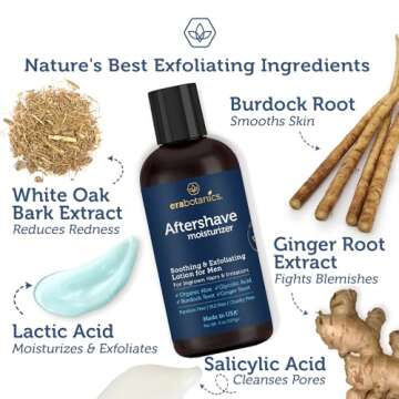 Era Organics Aftershave for Men - Soothing Ingrown Hair Serum, USA Made