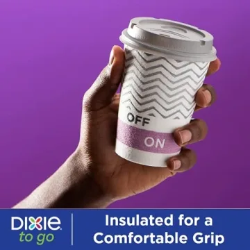 Dixie To Go Coffee Cups with Lids - Perfect for Hot Drinks