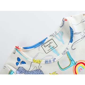 Frogwill Toddler Girls Dinosaur Cotton Dress - Summer Casual Outfit 6T