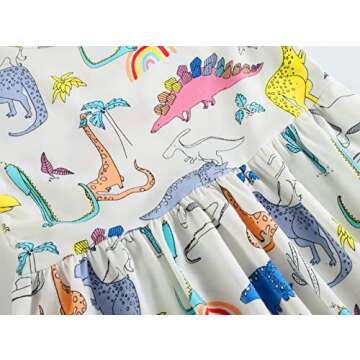 Frogwill Toddler Dinosaur Dress for Summer Fun