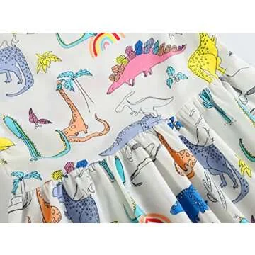 Frogwill Toddler Dinosaur Dress for Summer Fun