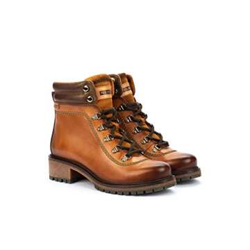 PIKOLINOS Flat Ankle Boots Leather Aspe for Woman Brandy - Comfort & Style Combined