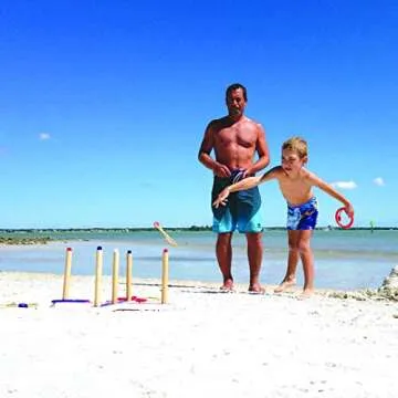 Ring Toss Game for Kids, Fun Ring Tossing Outdoor Game Set Carnival Games Set Indoor & Outdoor Game for Family and Friends with 16 Rings (8 Rope Rings, 8 Plastic Rings)