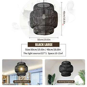 Bamboo Pendant Light in Retro Japanese Style