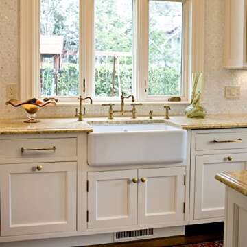 Goo-Ki Vintage Antique Brass Cabinet Handle - 6 Pack Premium Style