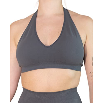 AUROLA Moon Halter Backless Sport Bra Soft Adjustable Padded