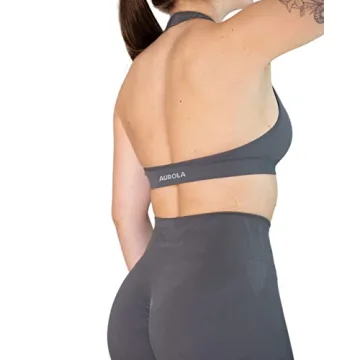 AUROLA Moon Halter Backless Sport Bra Soft Adjustable Padded