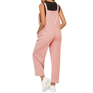 TrendyCosmo Women's Casual Plus Size Jumpsuit with Pockets