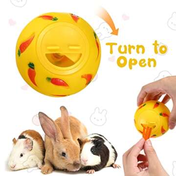 LEIFIDE 9 Pack Stack up Bunny Cups and Treat Ball for Bunny Toys Rabbit Food Dispenser Rabbit Stacking Cups Snack Ball Rabbit Toys Plastic Nesting Toys for Small Animals Rabbits