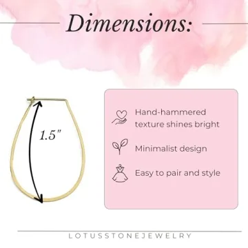 Elegant Thin Hammered Hoop Earrings by Lotus Stone Jewelry