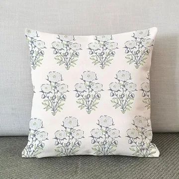 MangGou Mughal Flower Pillow Case Elegant Home Decor
