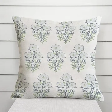 MangGou Mughal Flower Pillow Case Elegant Home Decor