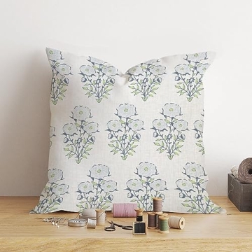 MangGou Mughal Flower Pillow Case Elegant Home Decor