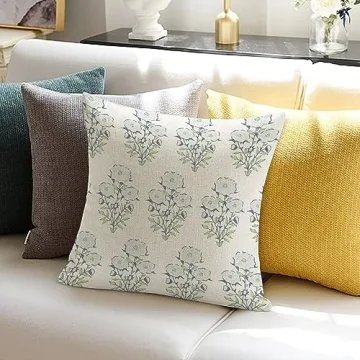 MangGou Mughal Flower Pillow Case Elegant Home Decor