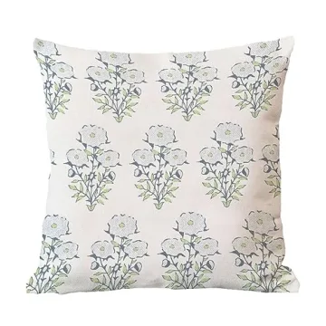MangGou Mughal Flower Pillow Case Elegant Home Decor