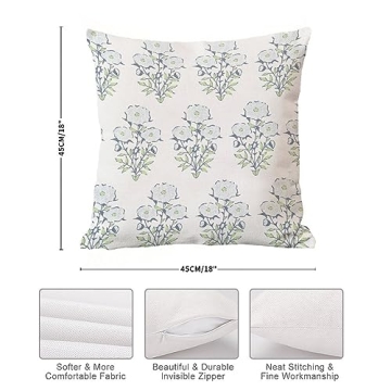 MangGou Mughal Flower Pillow Case Elegant Home Decor