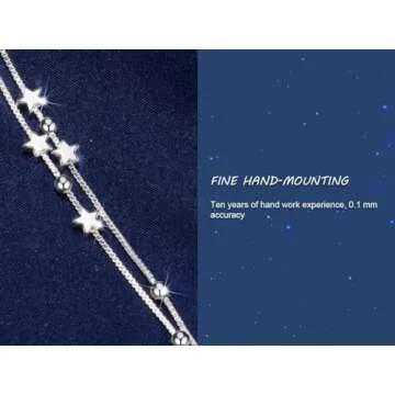 VGWON Silver Charm Link Bracelet - Adjustable, Stylish, and Elegant