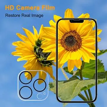 Pehael [2+2 Pack] iPhone 13 Pro Privacy Screen Protector with Camera Lens Protector Full Coverage AntiSpy Tempered Glass Film 9H Hardness Upgrade Edge Protection Easy Installation Bubble Free [6.1