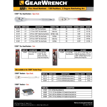 GEARWRENCH Flex Head Ratchet for Precision Tools