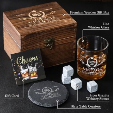 Retirement Whiskey Glass Set for Men - Unique Gifts