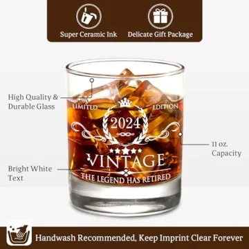 Retirement Whiskey Glass Set for Men - Unique Gifts