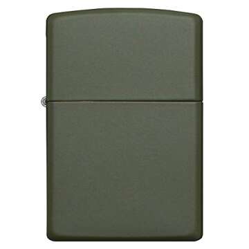 Zippo Classic Green Matte Pocket Lighter - Timeless Windproof Design and Durability