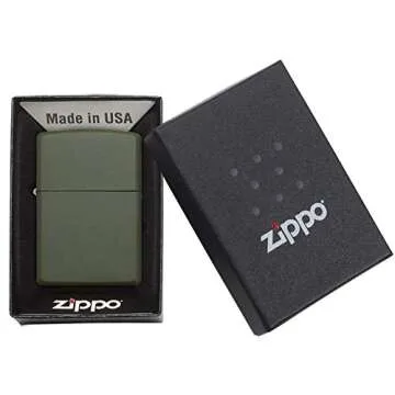 Zippo Classic Green Matte Pocket Lighter for Every Occasion