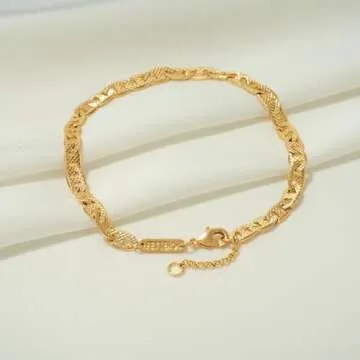 Fettero Gold Plated Adjustable Bracelet for Women