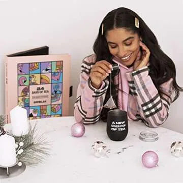 OFFBLAK - Tea Advent Calendar, Gift Set for Tea Lovers - Black, Green & Herbal Tea ? 24 Pyramid bags ? 1Ct