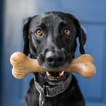 Lumabone Bulkster Durable Chew Toy for Aggressive Chewers, Real Bacon, Made in USA, Large