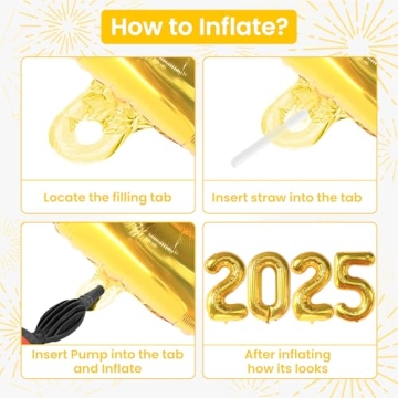 KatchOn 42 Inch Gold Balloons for Graduation 2025