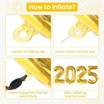 KatchOn 42 Inch Gold Balloons for Graduation 2025