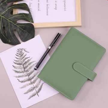 LXWHYP Money Saving Binder, Savings Challenges Book with for Cash Envelopes, 12pcs Zipper Envelopes A6 Budget Binder, Budget Planner for Managing Budgets and Saving Money -(Green-7.4IN)