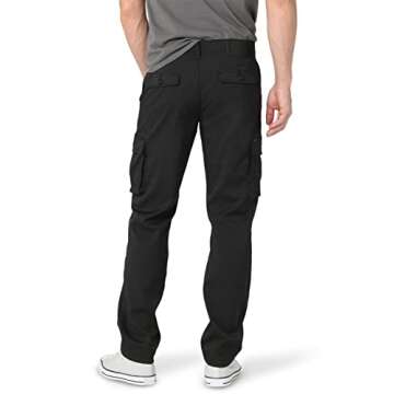 Lee Men's Extreme Motion Synthetic Cargo Pant, Black, 34W x 30L
