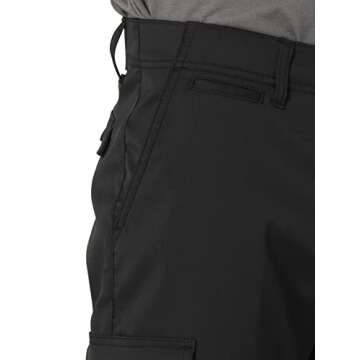 Lee Men's Extreme Motion Synthetic Cargo Pant, Black, 34W x 30L