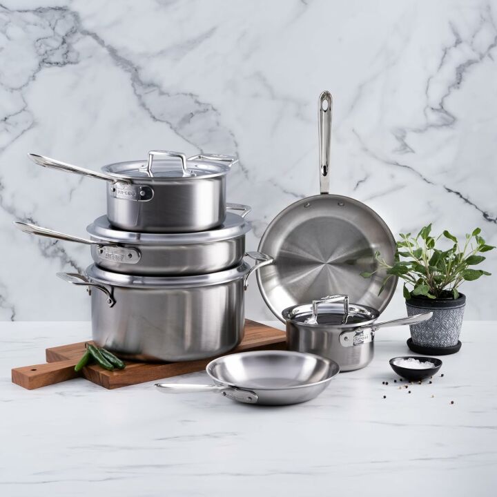 All-Clad D5 Cookware Set: 10-Piece Stainless Steel