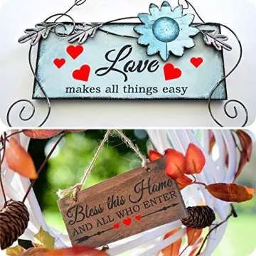 Coocamo 10 Pack Word Stencils Reusable Family Stencils Home Sign Stencils for Painting on Wood, Porch, Front Door, Wall and More