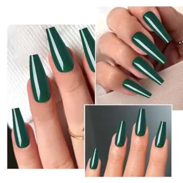 Glamorous Lifextol Green Coffin Press on Nails Set