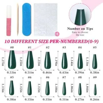 Glamorous Lifextol Green Coffin Press on Nails Set