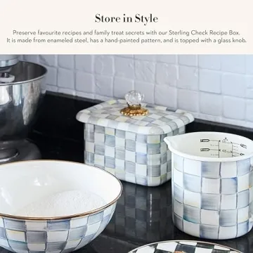 Stylish MacKenzie-Childs Enamel Recipe Box for Your Kitchen