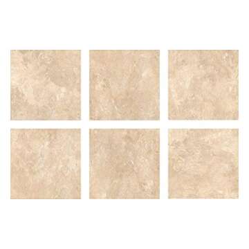 FloorPops FP3325 Canyon Peel & Stick Floor Tiles, Brown