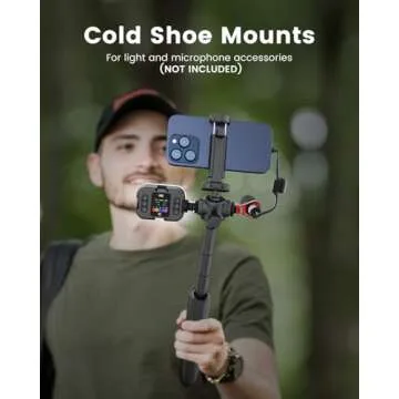 KraftGeek 48" Phone Tripod for Camera DJI Pocket 3, Vlogging Tripod for Cell Phone DSLR Camera, Selfie Stick Tripod Stand with Remote for Video Recording, Black, 1/4 Inch Screw, Removable Phone Holder